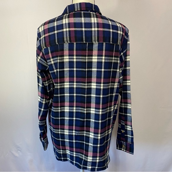 Jachs Girlfriend Super Soft Button Down Plaid Flannel Shirt Size Medium #1083 - Picture 3 of 8